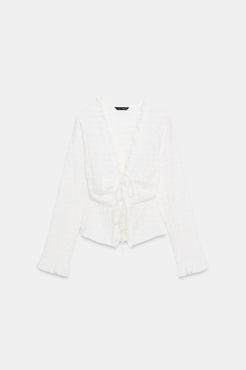 SMOCKED TIE TOP