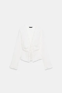 SMOCKED TIE TOP