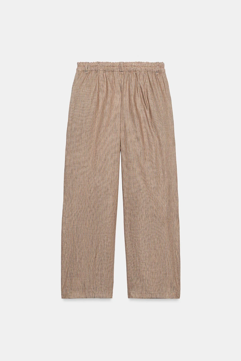 LINEN BLEND DARTED PANTS ZW COLLECTION