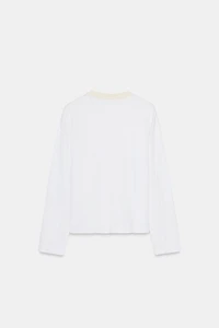 CONTRAST COLLAR T-SHIRT