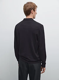 Pull polo maille fermeture Éclair