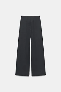 INTERLOCK WIDE LEG PANTS