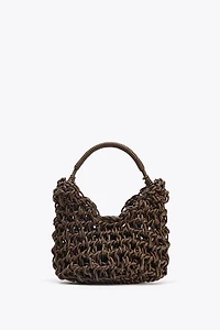 SAC À MAIN TRESSÉ SURPIQÛRES