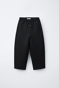 NEOPRENE EFFECT STRAIGHT FIT PANTS