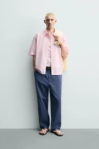 COMBINATION GRAPHIC PLAID SHIRT