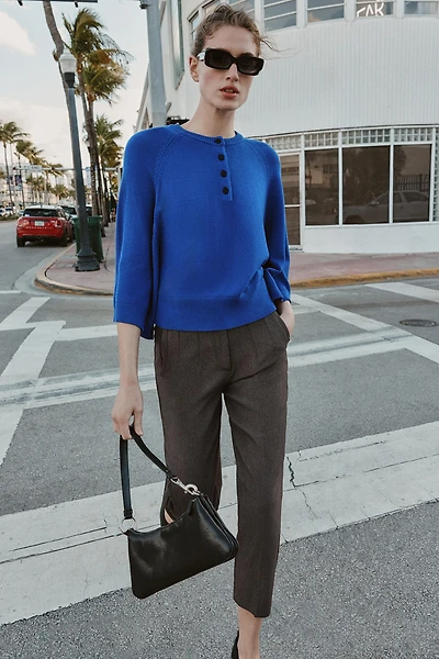 WIDE SLEEVE KNIT JUMPER