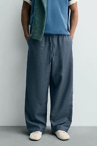 PLAID BAGGY FIT PANTS