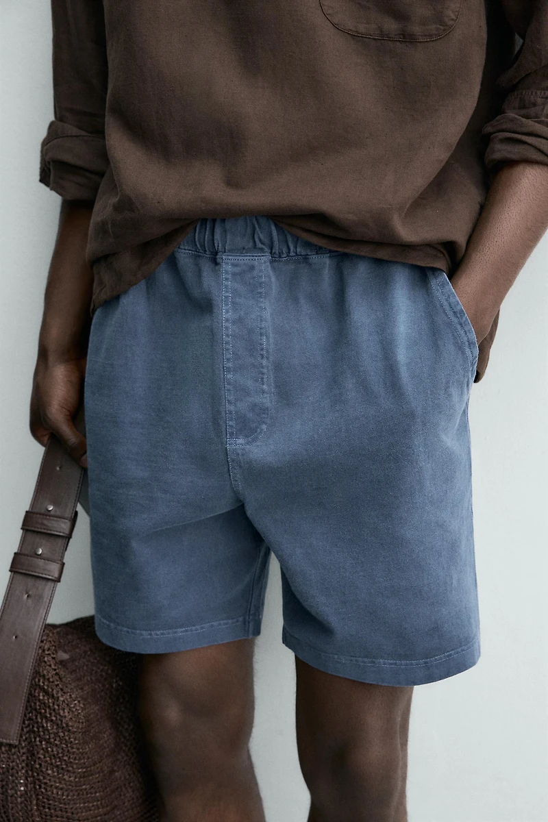 WASHED EFFECT JOGGER SHORTS