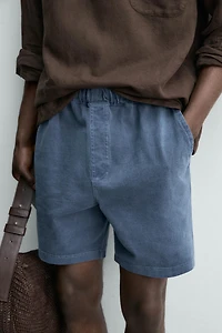 WASHED EFFECT JOGGER SHORTS