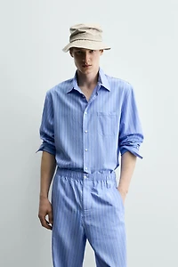 CHEMISE À RAYURES ET POCHE