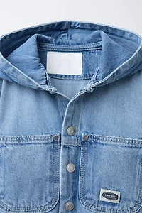 DENIM HOODIE OVERSHIRT