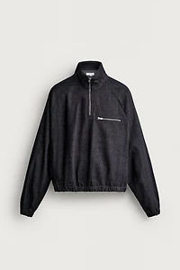SWEAT KANGOUROU EN DENIM COUPE DÉCONTRACTÉE
