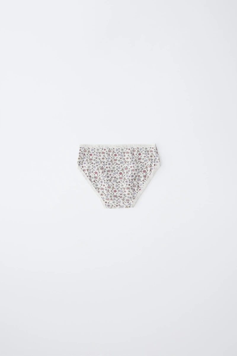 2-6 YEARS/ SIX-PACK OF FLORAL UNDERWEAR