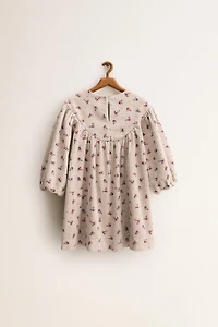 ZARA TIMELESS - FLORAL CORDUROY DRESS