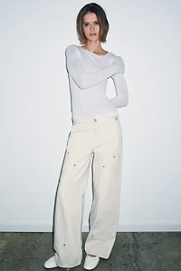 ZW COLLECTION MID-RISE BELT LOOP JEANS