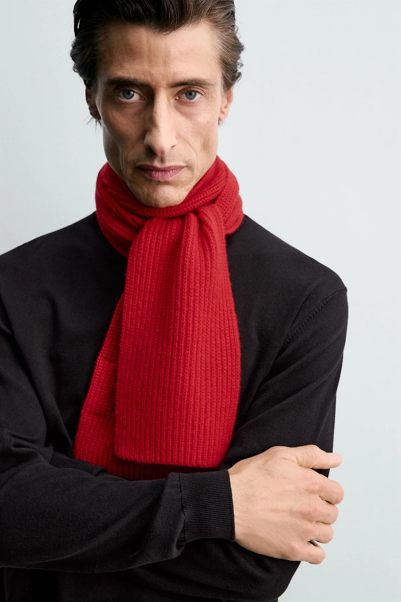 ÉCHARPE EN MAILLE LAINE - CACHEMIRE