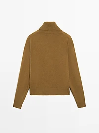Wool blend high neck sweater