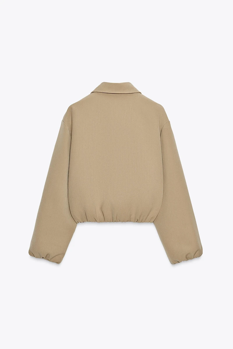 ZIP-UP GATHERED JACKET