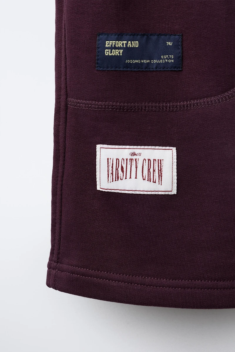 LABEL JOGGING BERMUDA SHORTS