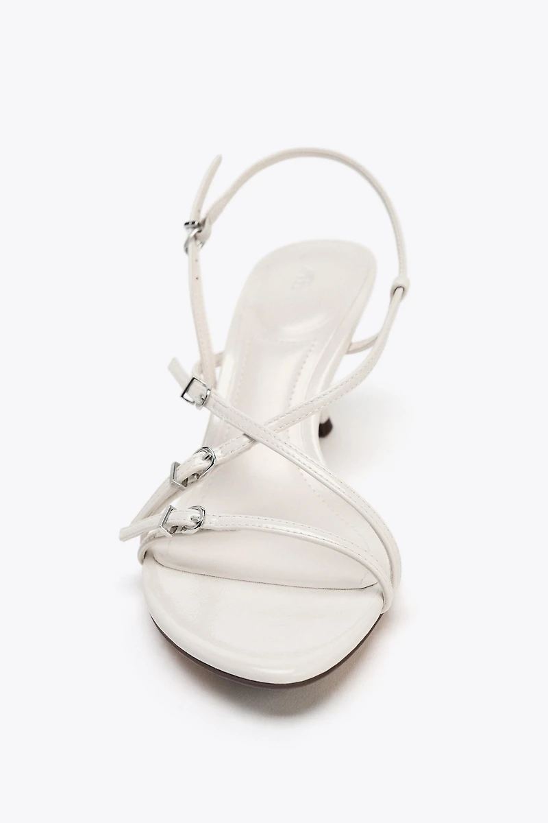 BUCKLED HEELED SANDALS