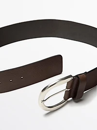 Ceinture large en cuir nappa