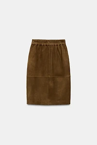 JUPE EN CUIR DAIM ZW COLLECTION ÉDITION LIMITÉE