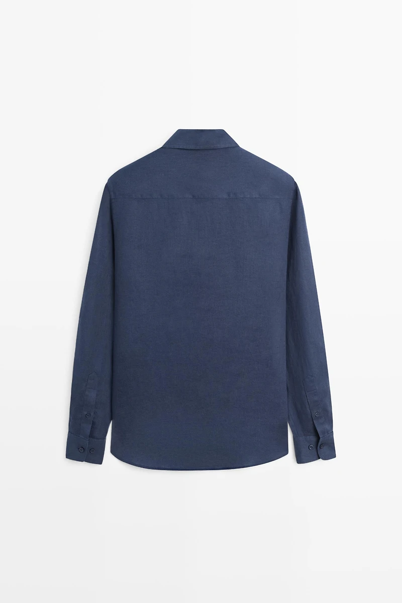 Slim fit 100% linen shirt