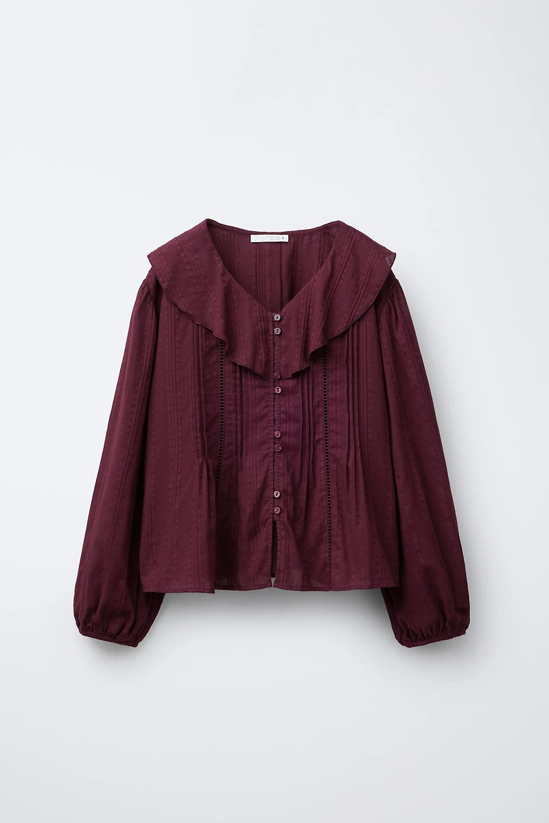 ROMANTIC RUFFLED COLLAR SHIRT