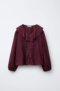ROMANTIC RUFFLED COLLAR SHIRT