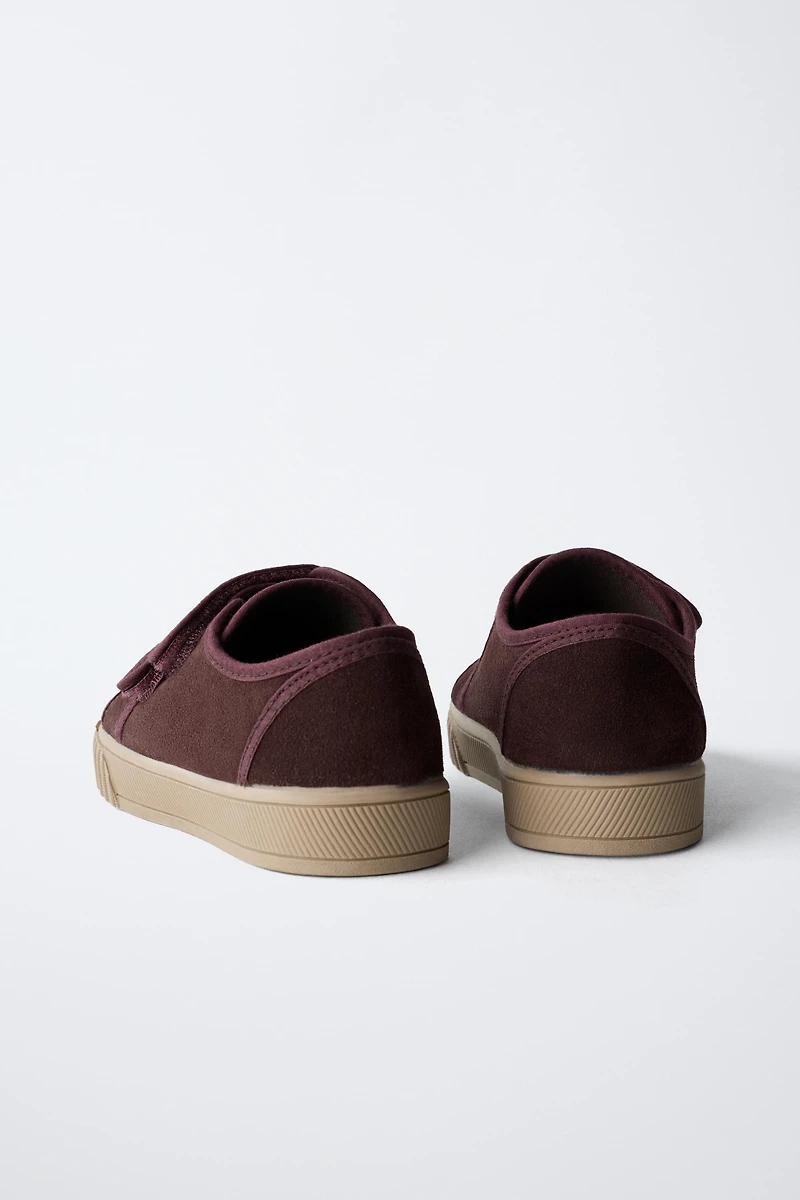 SPLIT LEATHER SNEAKERS