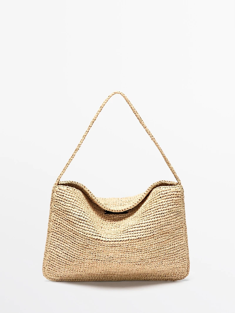 Petit sac épaule en raphia