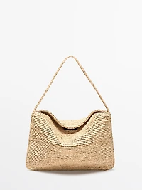Petit sac épaule en raphia