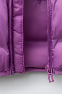 LIGHTWEIGHT HOODED PUFFER JACKET