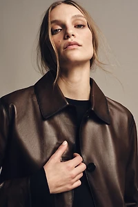MINIMAL LEATHER JACKET ZW COLLECTION LIMITED EDITION