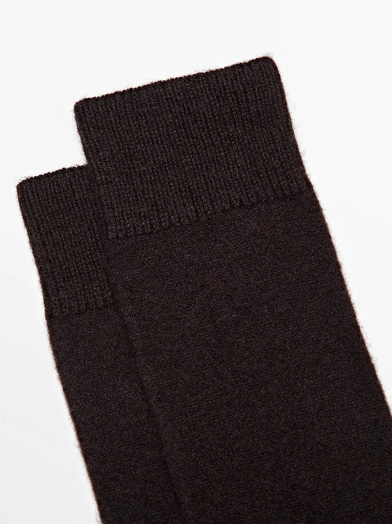 Cashmere blend knit socks