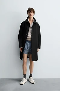 LIMITED EDITION CHECK COMBINATION TRENCH COAT