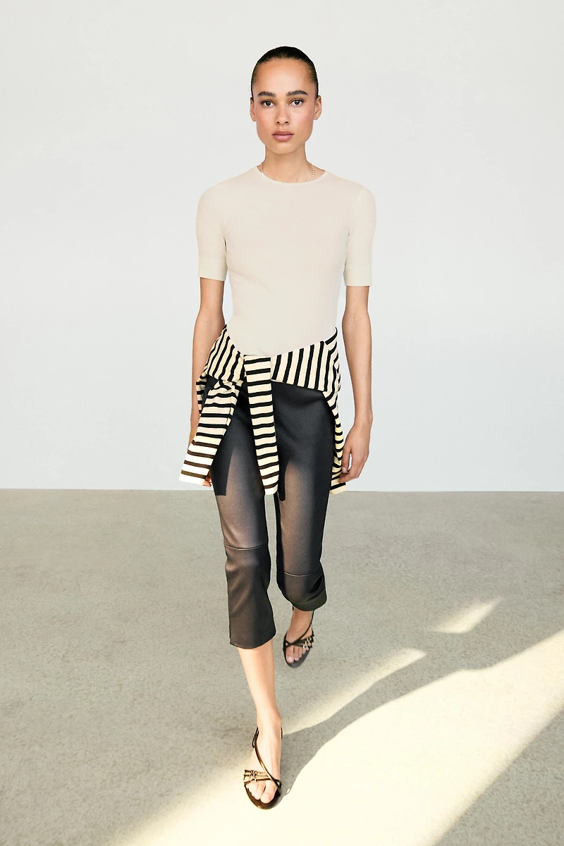 Leather capris