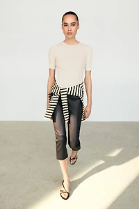 Leather capris