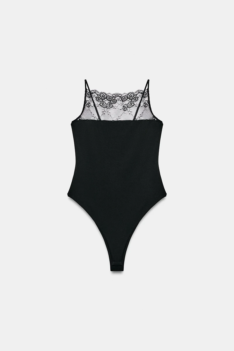 LACE POLYAMIDE BODYSUIT