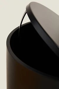 BLACK RESIN LARGE WASTEPAPER BASKET