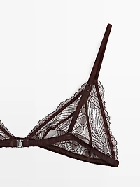 Bralette triangle en dentelle