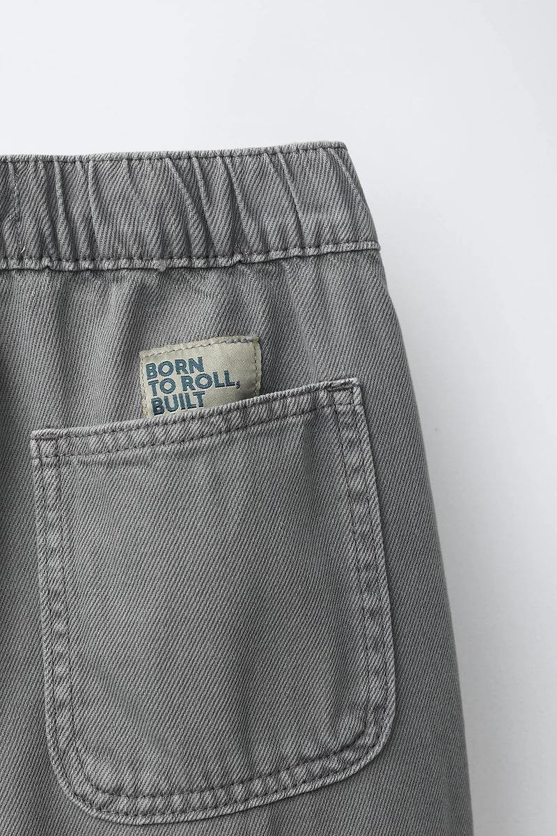 FLOWY TWILL BALLOON PANTS