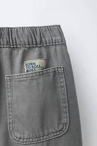 FLOWY TWILL BALLOON PANTS