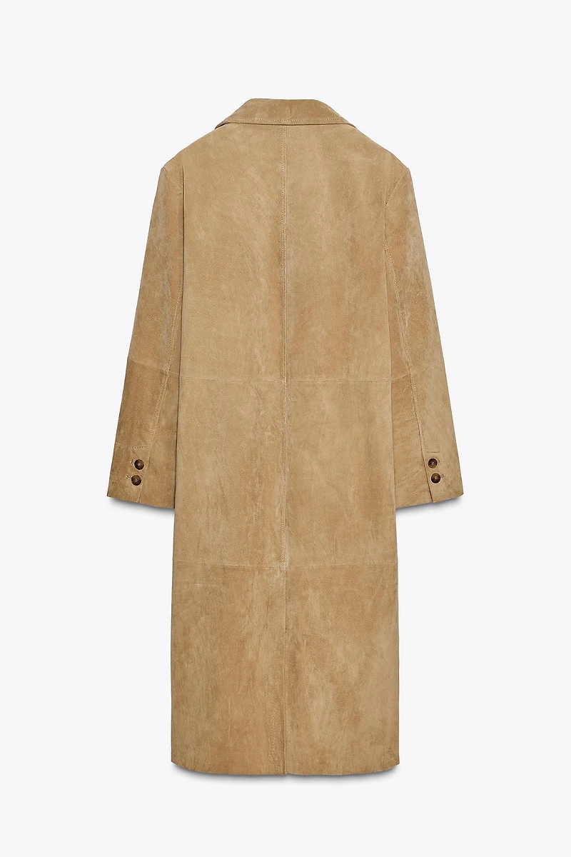 MANTEAU EN CUIR DAIM ZW COLLECTION LIMITED EDITION