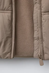 WATER REPELLENT HOODED PUFFER COAT