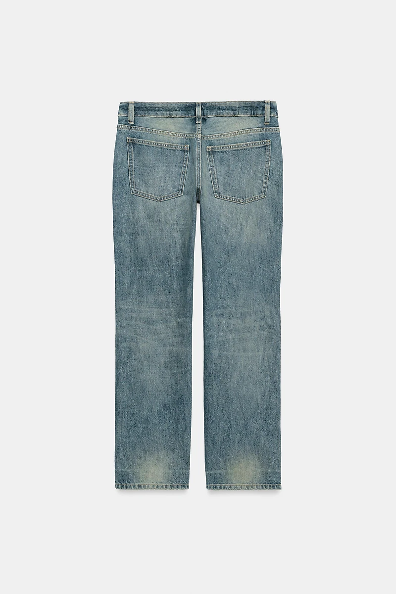 TRF MID-RISE STRAIGHT LEG SIDE STRIPE JEANS