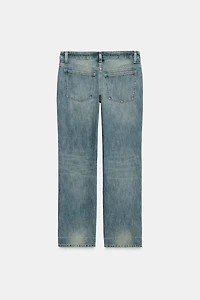 TRF MID-RISE STRAIGHT LEG SIDE STRIPE JEANS