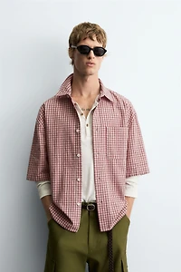 CHEMISE À CARREAUX COUPE DÉCONTRACTÉE