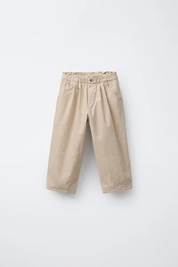 LINED FINE-WALED CORDUROY BAGGY PANTS
