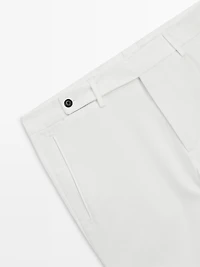 Pantalon en serge de coton mélangé